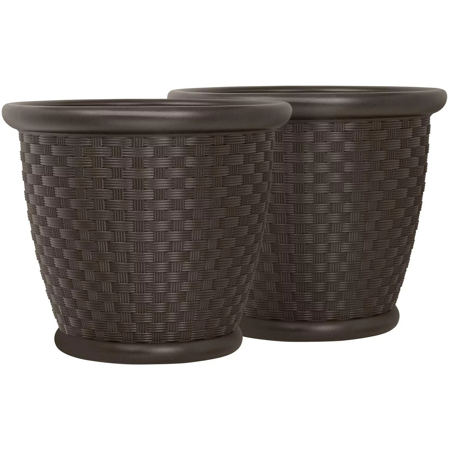 Suncast Sonora 22 in. Decorative Resin Planters, 2-Pack, P222105B92 - Curated Treasures Market