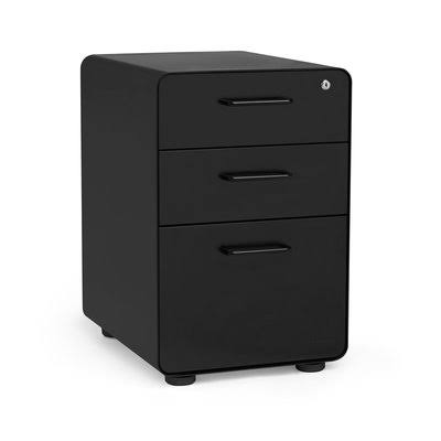 3 Drawer File Cabinet Poppin Finish: Black