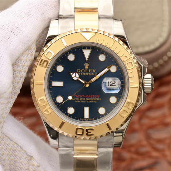 Yacht Master 1 Goldmix ( Gold & Blue Dial ) Stainless Steel 40mm
