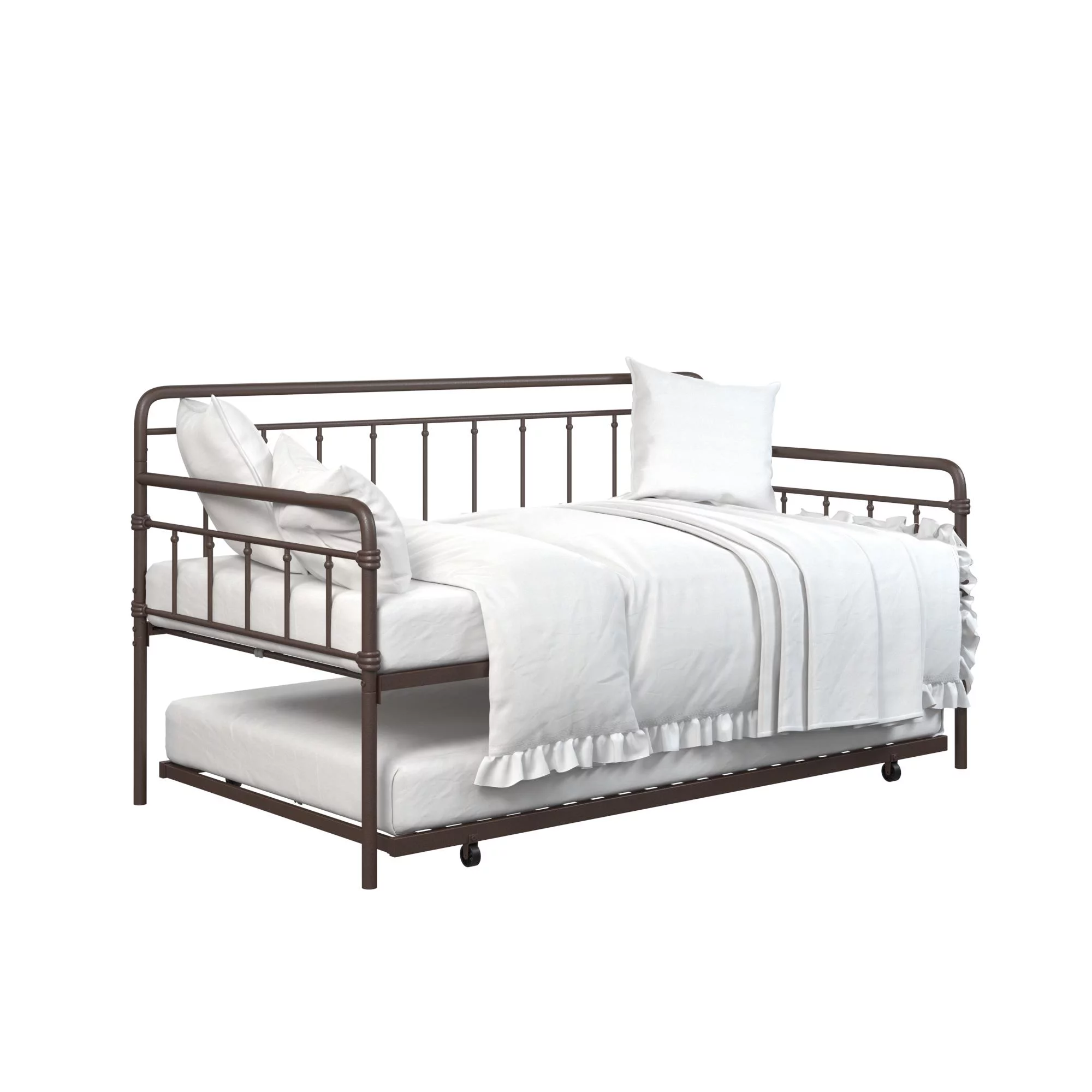 DHP Wallace Metal Daybed with Trundle, Twin, Bronze