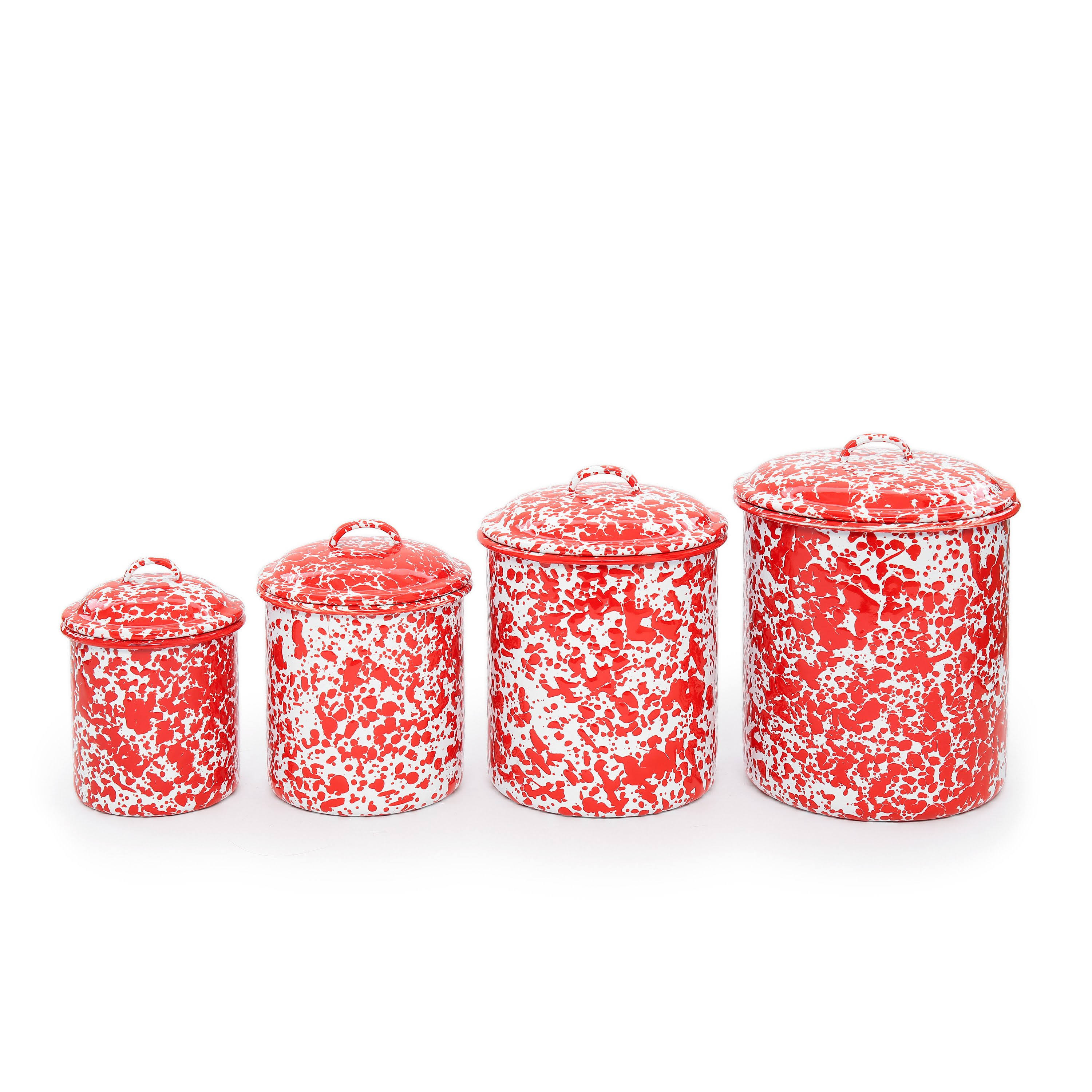 Splatter Canister Set - 4 Piece Turquoise