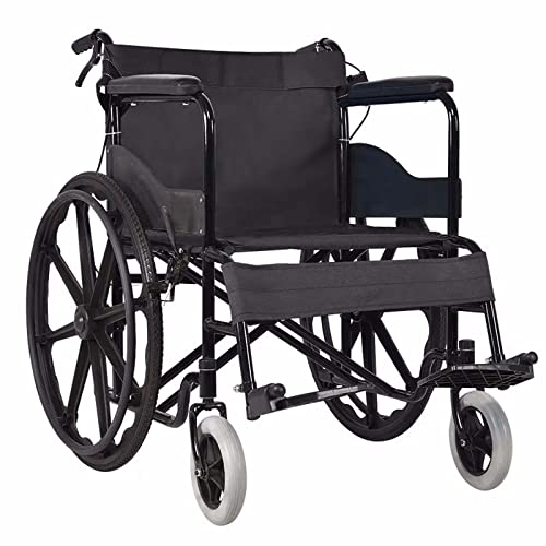 Extra-Wide Wheelchair, Heavy Duty Bariatric Wheelchair - Folding Transport Chair for Adults with Comfortable Full Arms and Swing-Away Footrests