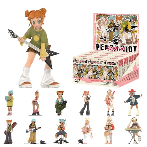 POP MART Peach Riot Rise Up Series Figures, 12PCs Peach Riot Blind Box Figures, Random Design Action Figures Collectible Toys Home Decorations