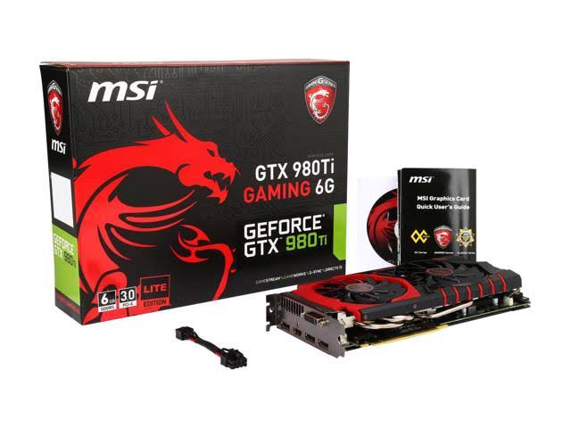 MSI GTX 980Ti Gaming 6g Video Card B Le GTX 980 Ti 6GB 384bits PCI EXP