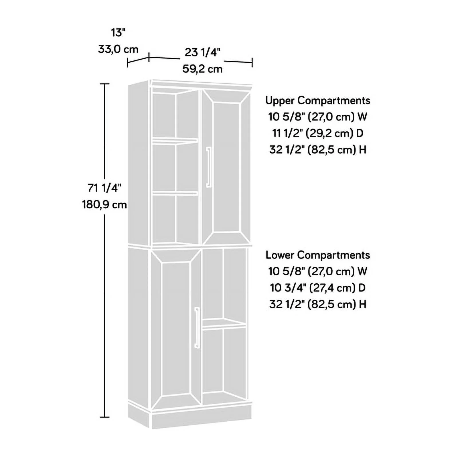 Pemberly Row Engineered Wood Storage Cabinet in Sienna Oak Finish