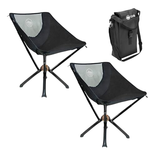 CLIQ Portable Chair Version 1.0 - Lightweight Folding Chair for Camping - Supports 300 Lbs - Perfect for Outdoor Adventures - Red