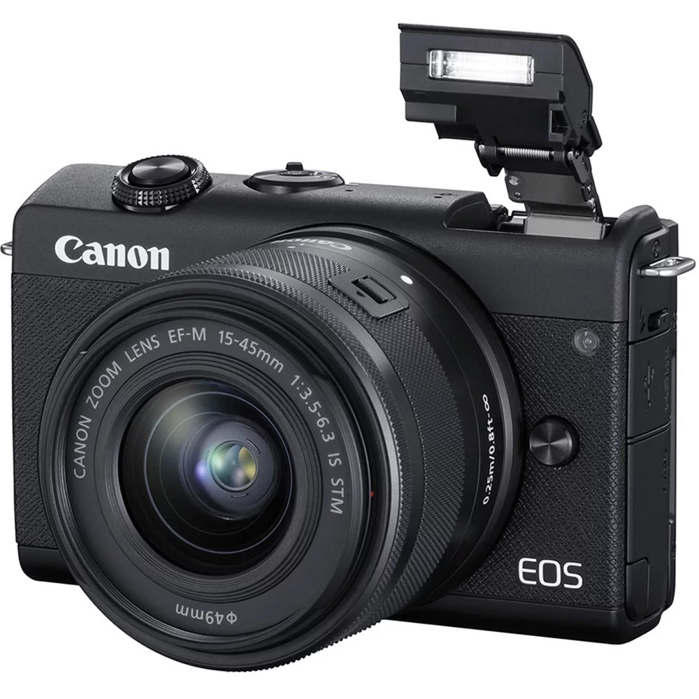 Canon EOS M200 Mirrorless Digital Camera with 15-45mm Lens (Black) - 3699C009 - Radiant Selections