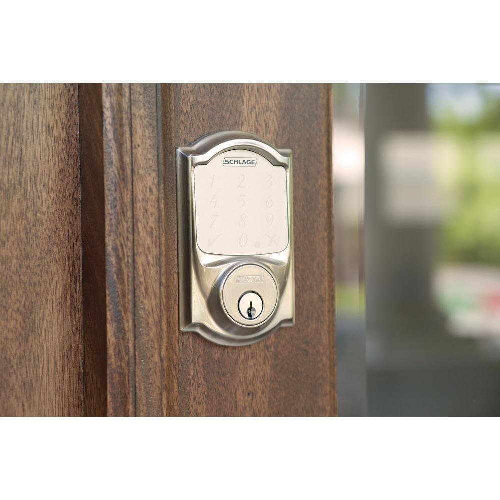 Schlage Camelot Sense Deadbolt - Satin Nickel