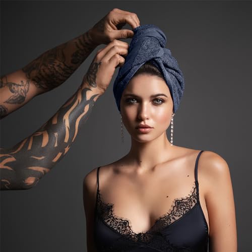 Fromm ColorSafe 100% Cotton Bleach Proof Salon Hair Towels for Hairstylists, Barbers, Spa, Gym in Black, 16" by 29"