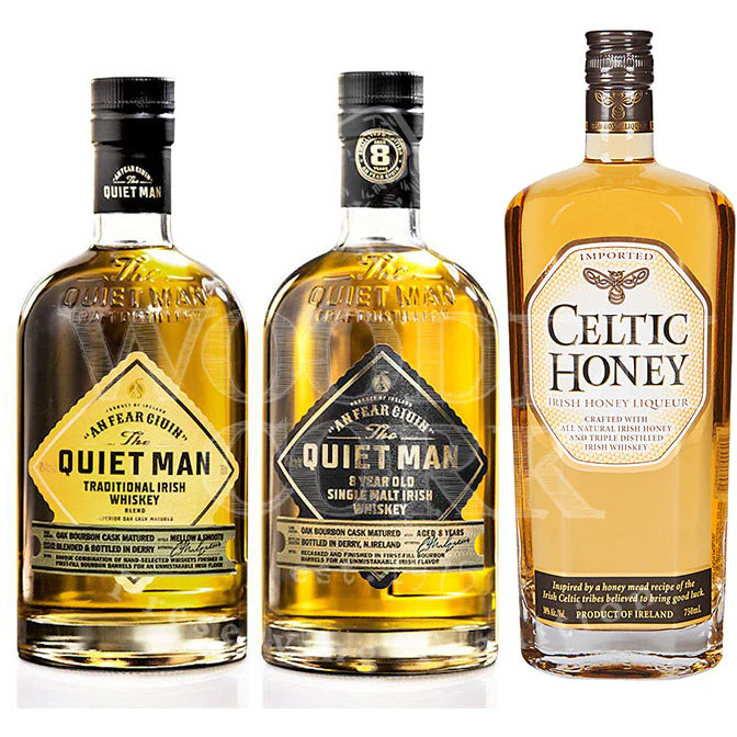 Quiet Man Irish Whiskey & Quiet Man 8 Year & Celtic Honey Irish Liqueur Bundle - Nestor Liquor