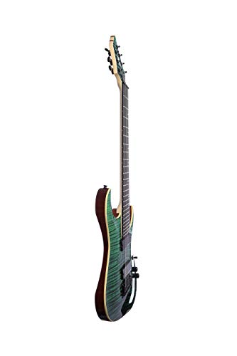 IYV 7 String ISFF7U-450 Fanfret Electric Guitar Trans Green, Right