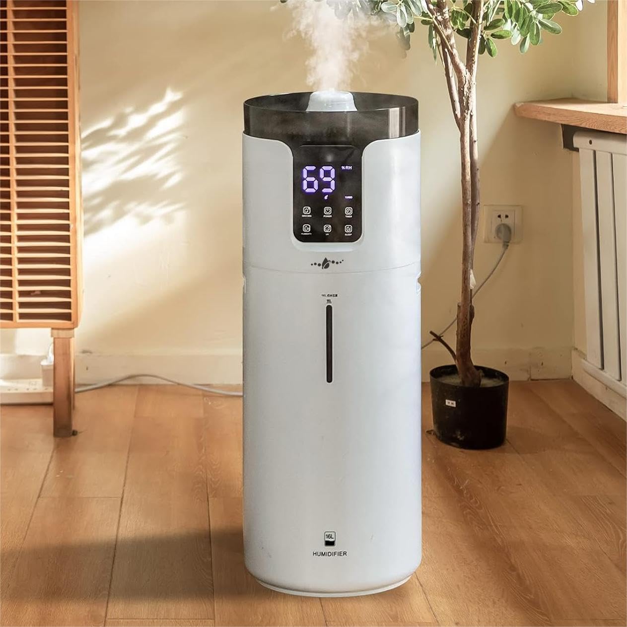 Humidifiers for Home, 16L/4.2Gal Whole house Humidifier 2000 sq.ft. Ultrasonic Cool Mist Large Room Humidifier with Extension Tube