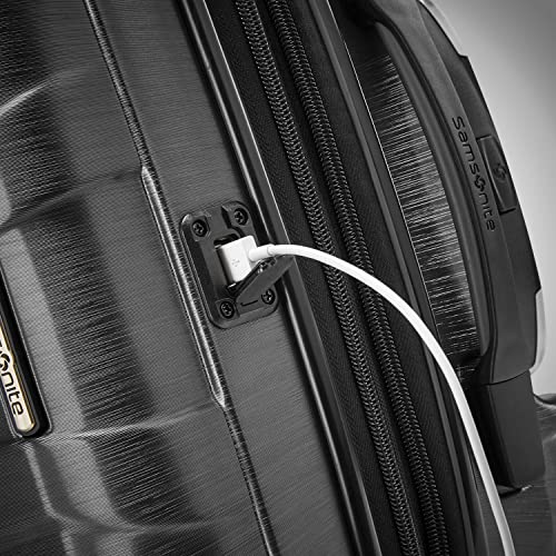 Samsonite Centric 2 Hardside Expandable Luggage with Spinner Wheels, Black, Carry-On 20-Inch