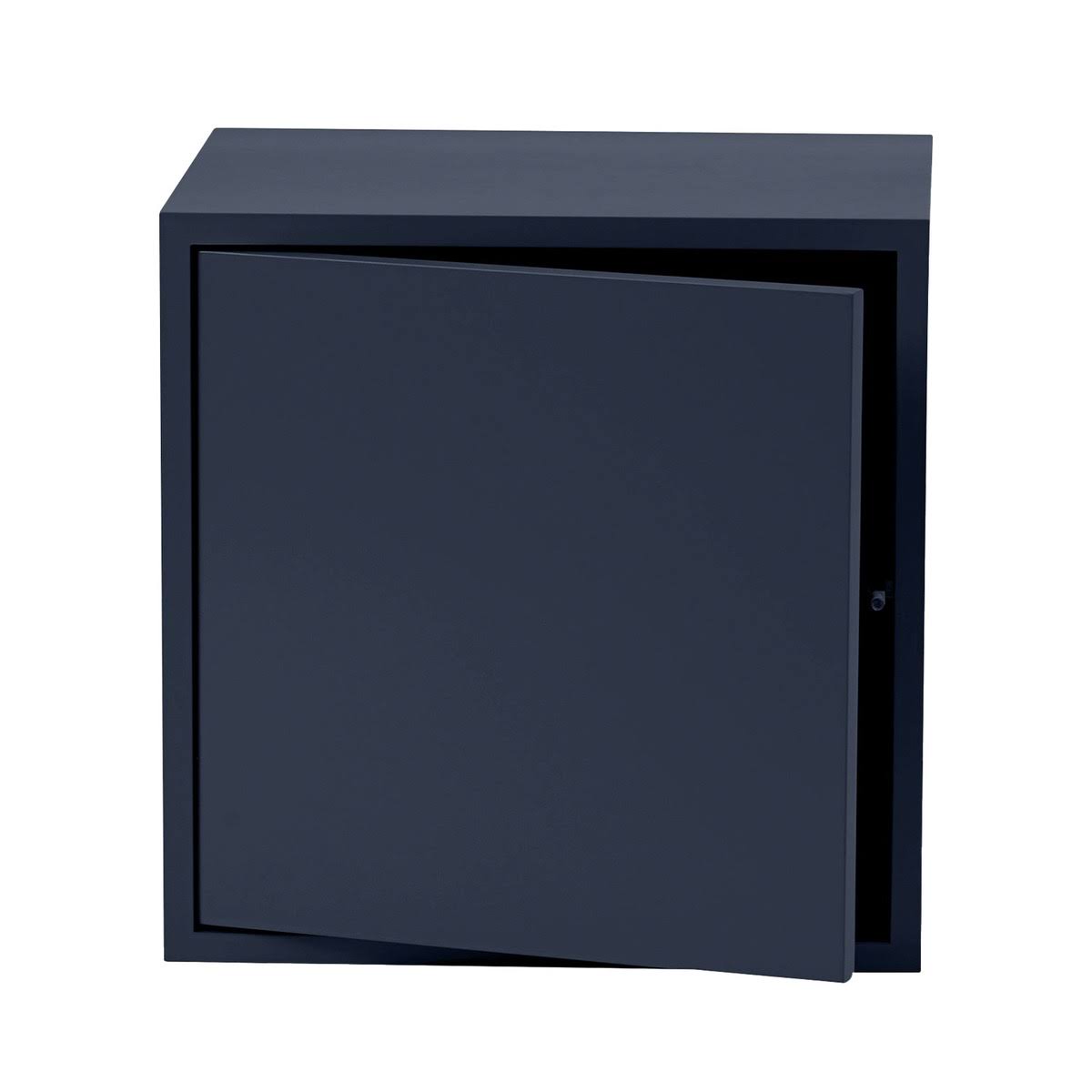 Muuto - Stacked System Shelf Module with DOOR, Medium / Midnight Blue - Avayadevconnect