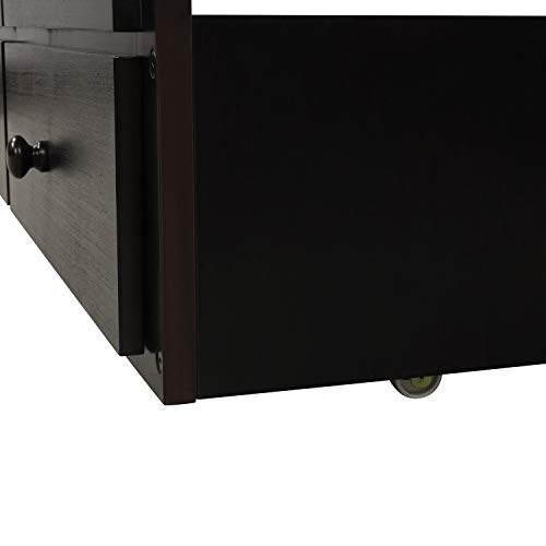 Harper & Bright Designs Twin Over Twin Bunk Bed with Trundle, Wooden Bunk Bed with 3 Storage Drawers and Safety Rail, Can be Convertible to 2 Beds