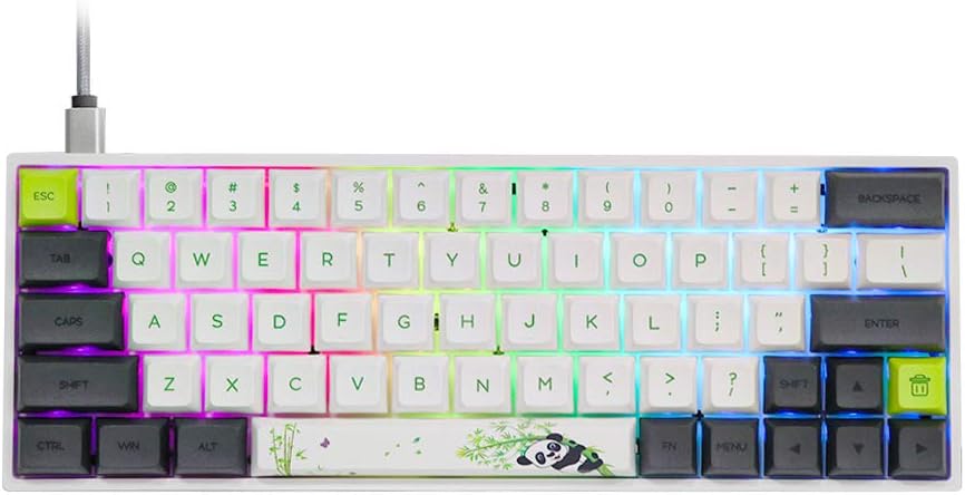 EPOMAKER SKYLOONG SK64 64 Keys Wired Hot Swappable Mechanical Keyboard with RGB Backlit, PBT Keycaps, Arrow Keys for Win/Mac/Gaming