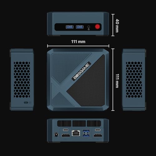 P5 Pro Mini PC, AMD Ryzen 7 6800H, 32GB DDR5 512GB SSD Mini Desktops Computer, Quad Display PC, Dual USB 4.0 & HDMI, 2.5G RJ45 LAN, Wi-Fi 6E/BT 5.2