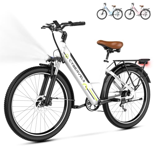 1000 Peak Electric Bike for Adults,up 80 Miles Removable Battery Ebike, 26" Electric E Bike with 7-Speed