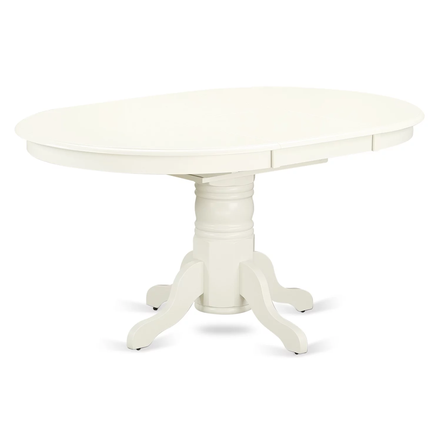 East West Furniture Avon 7-piece Wood Dining Room Set in Linen White