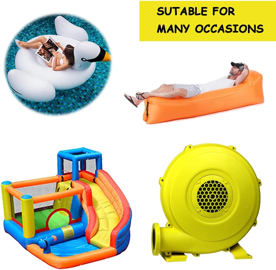 Air Blower, 1 Hp Bounce House Blower, 750 Watt Air Blower for Inflatables Bouncy Castle Slide House Jumper