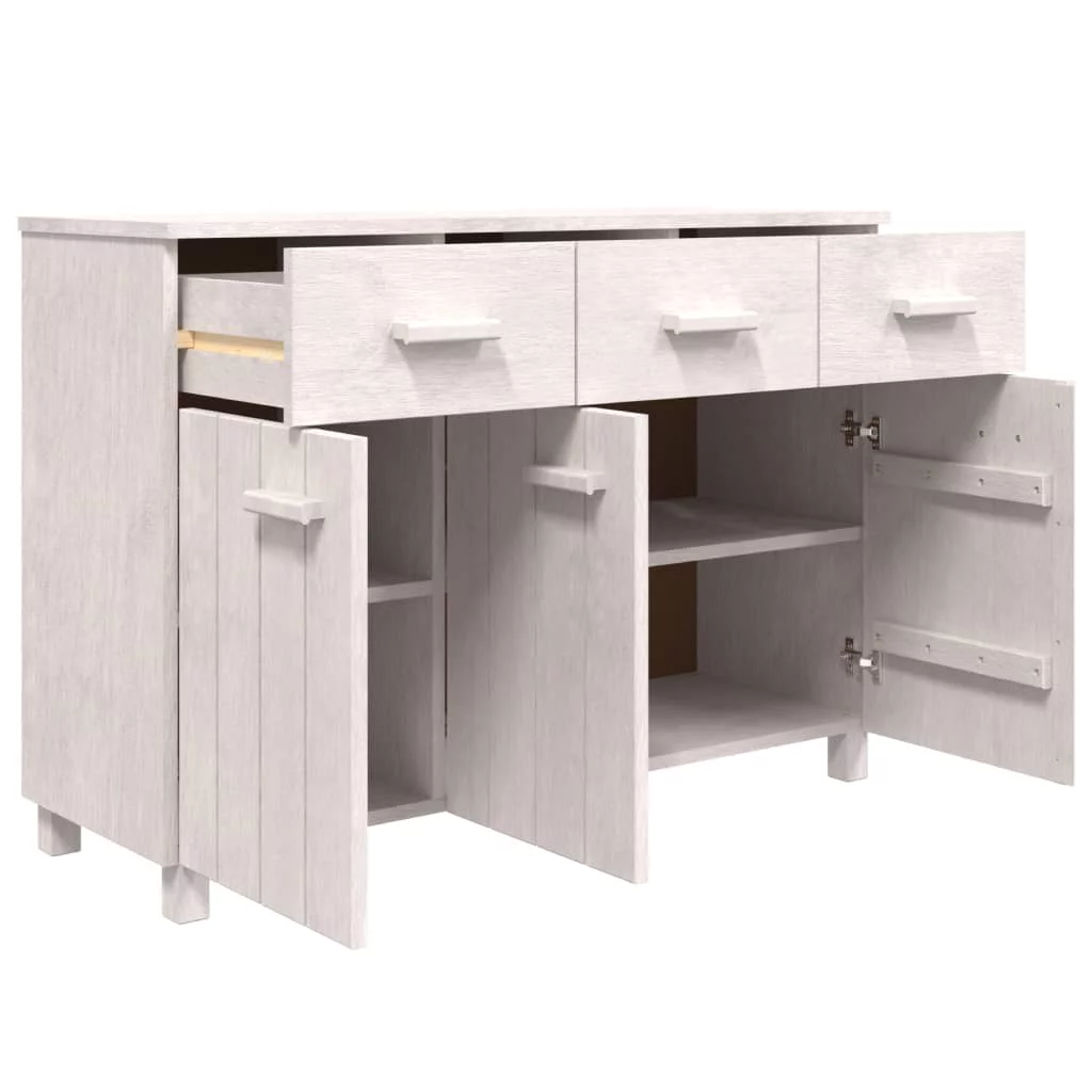 Walmeck Sideboard HAMAR White 44.5"x15.7"x31.5" Solid Wood Pine