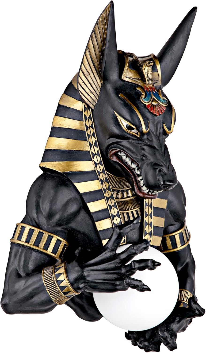 Design Toscano Anubis, Egyptian God of The Underworld Illuminated Wall Sculpture