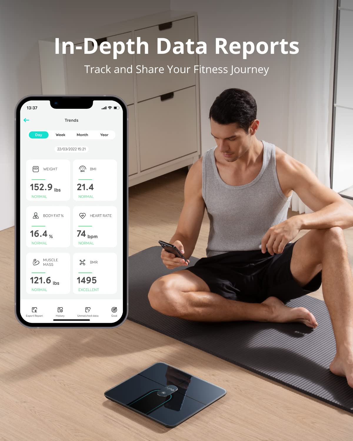 eufy Smart Scale P2 Pro, Digital Bathroom Scale with Wi-Fi Bluetooth, 16 Measurements Including Weight, Heart Rate, Body Fat, BMI, Muscle & Bone Mass