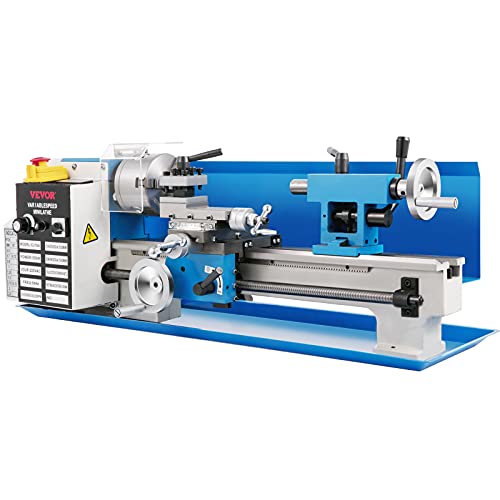 VEVOR Mini Metal Lathe, 7"x14", 550W Variable Speed 2250 RPM Metal Lathe