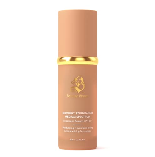 Bio Mimic Foundation Medium Spectrum by Forever Bloom; Protecting from Sun with SPF50; for Gym, Sports, Dancing