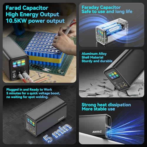 Capacitor Battery Spot Welder, AWithZ UF20B 10.5KW Spot Welder
