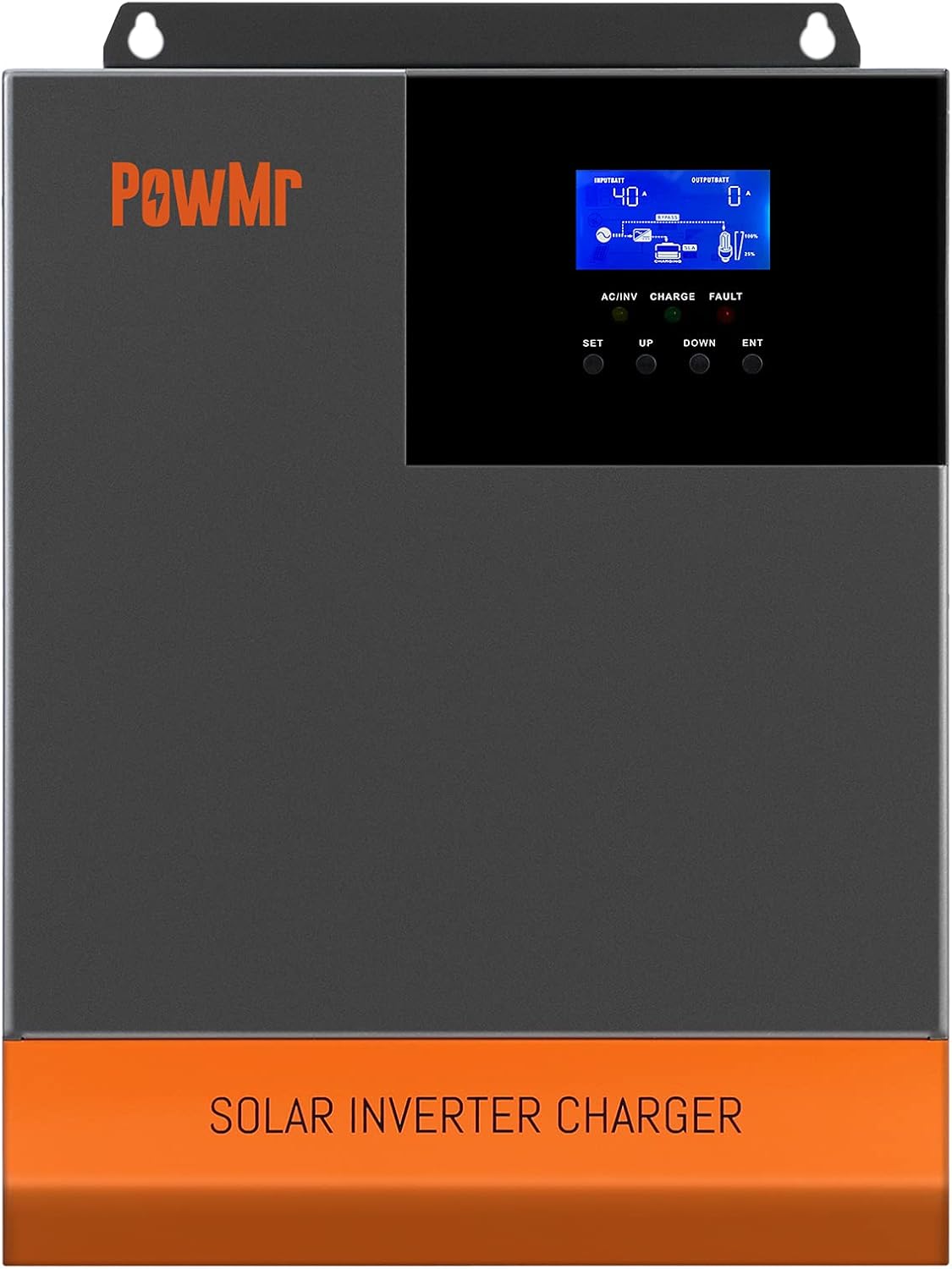 PowMr 5000 Watt Solar Inverter 48V DC to 110V AC, All in One Off Grid 5000W Pure Sine Wave Inverter Charger with 80A MPPT Controller