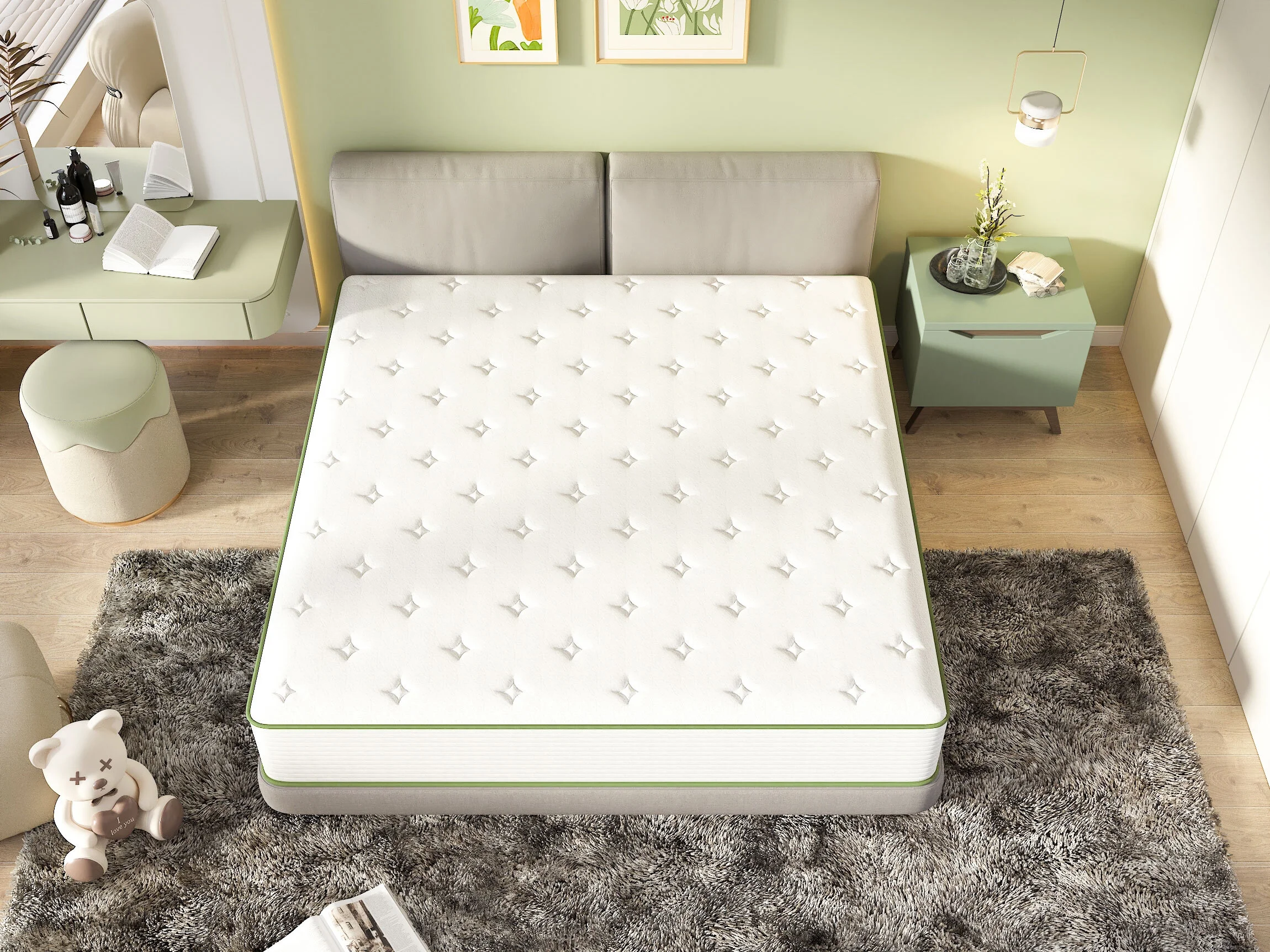 10 Inch Twin Size Mattress in a Box, Gel Memory Foam Hybrid Mattress , Double Mattress Pressure Relief & Firm Mattress Twin Size