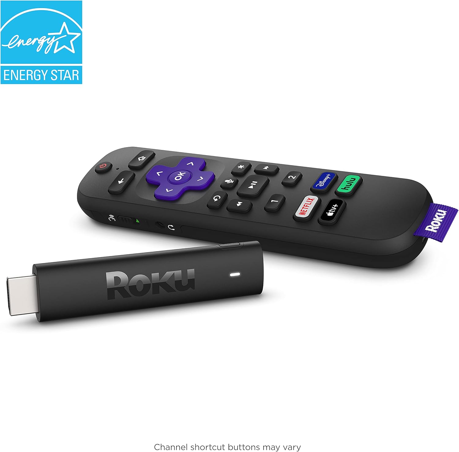 Roku Streaming Stick 4K+ (2021) Streaming Device 4K/HDR/Dolby Vision with Roku Voice Remote Pro, Black