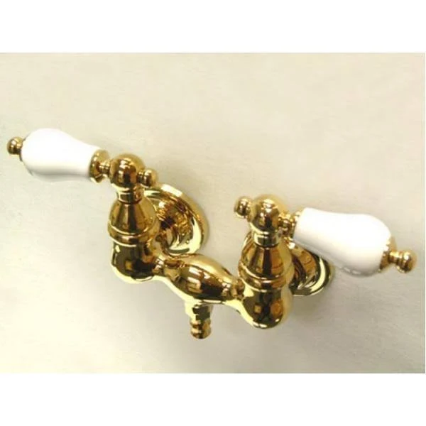 Kingston Brass Vintage 3-3/8x22 Wall Mount Clawfoot Tub Filler - Satin Nickel CC35T8