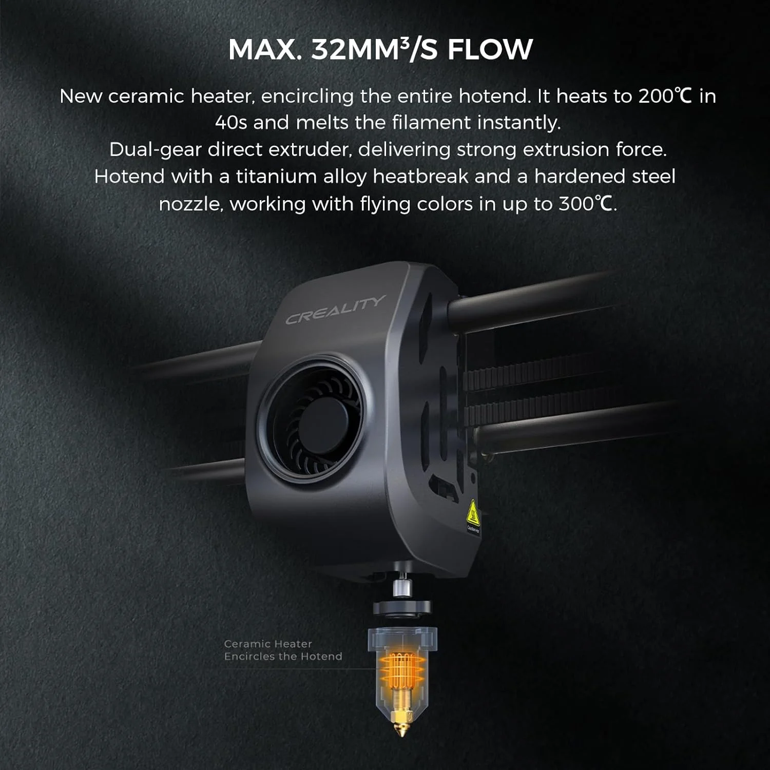 Creality K1 Series 3D Printers K1 Max/K1C/K1 600mm/s High Speed FDM 3D Printer Support 300℃ Printing Suit for ABS/PLA/PETG/PET/TPU/PA/ABS/ASA/PC/