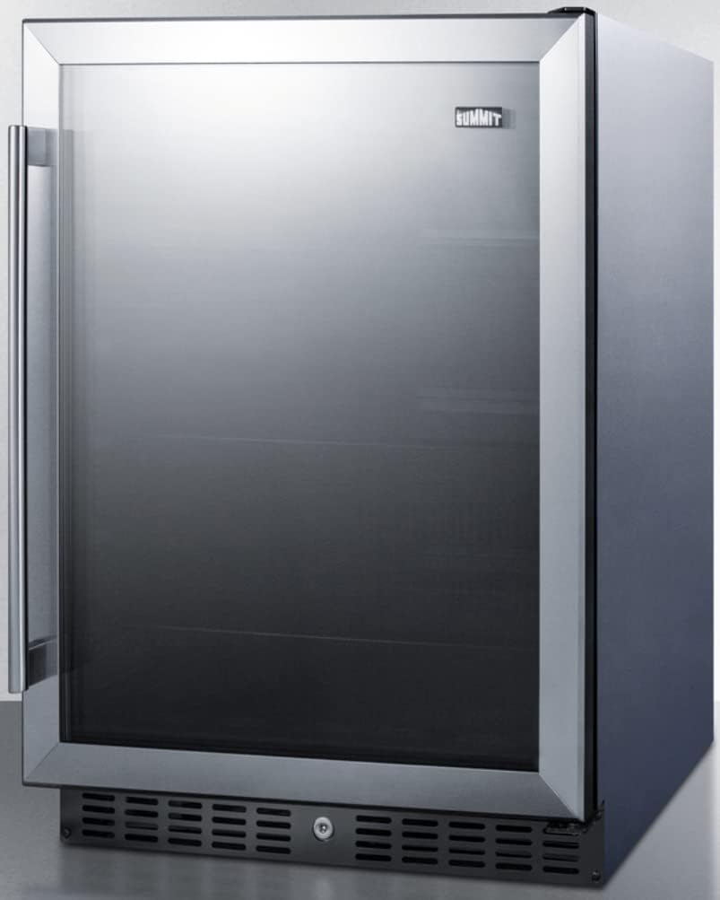 Summit AL57GCSS 24" ADA Compliant Commercial Compact Refrigerator with 5 cu. ft. Capacity Door Lock Frost Free Operation Door and Temperature Alarm