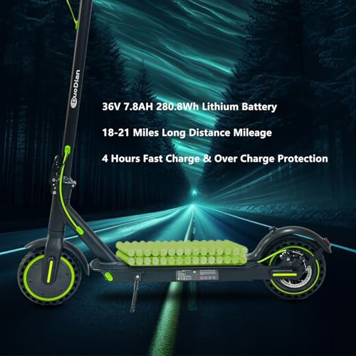 Electric Scooter for Adults - 500W Peak Motor,15-19MPH Max Speed,18-21 Miles Range,8.5" Solid Tires,7.8AH Battery
