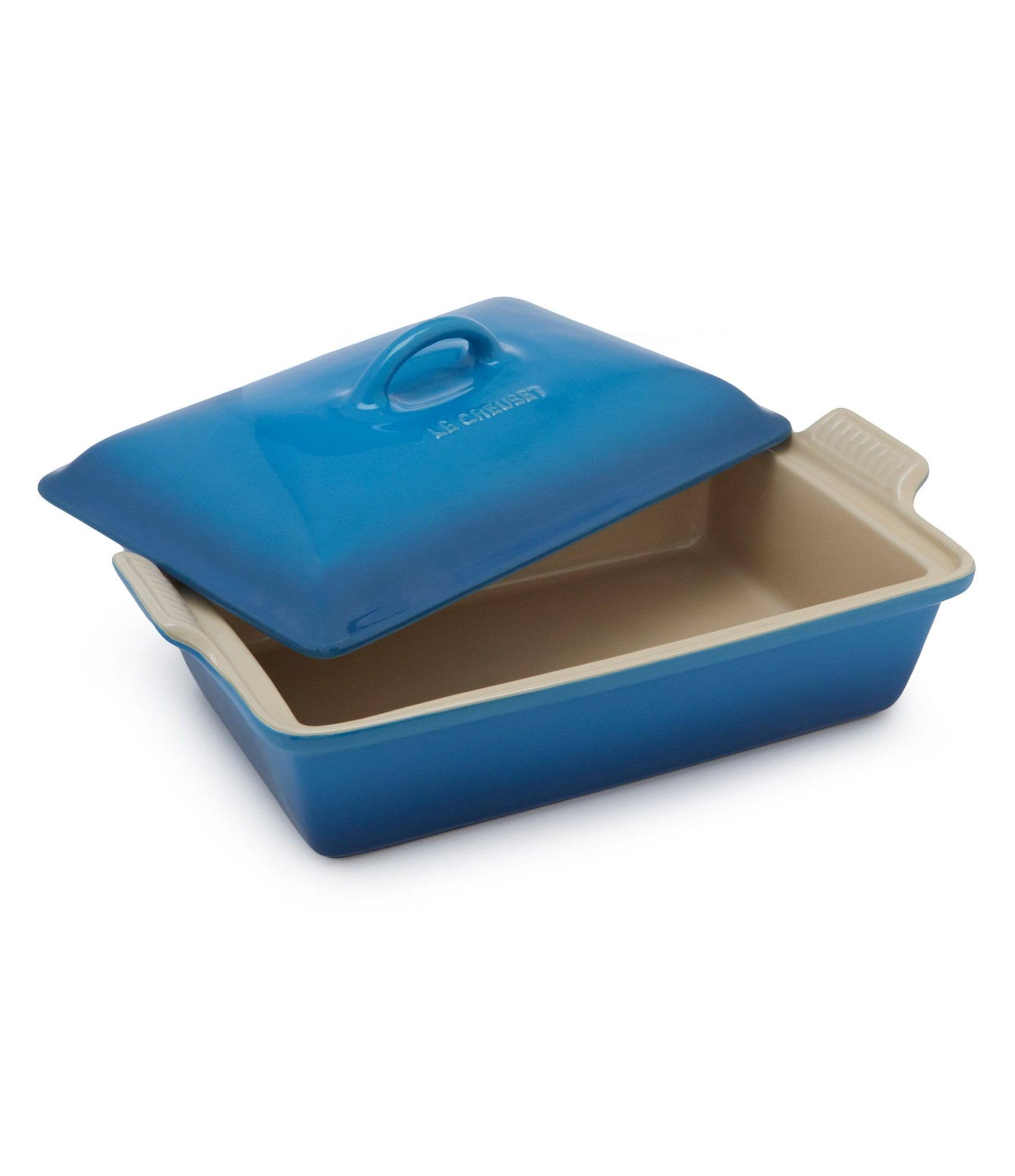 Le Creuset 4-Quart Heritage Covered Rectangular Casserole - White