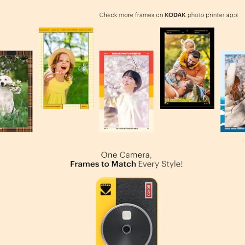 KODAK Mini Shot 3 Retro 4PASS 2-in-1 Instant Digital Camera and Photo Printer (3x3 inches) + 60 Sheets Cartridge Bundle, White