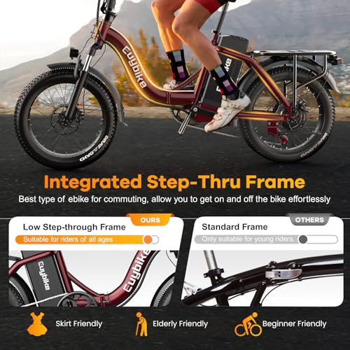 Folding Electric Bike for Adults with Peak 1000W Motor, 48V 20AH Battery up to 30MPH 80 Miles, 20" Fat Tire All Terrain Ebike