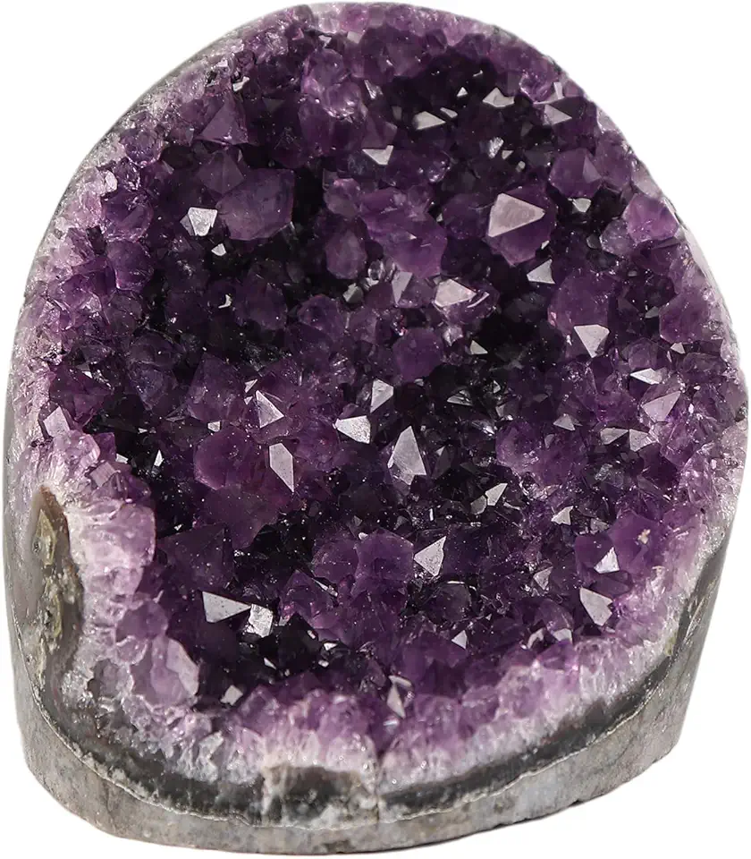 Class 1 Natural Deep Purple Uruguay Amethyst Crystal Clusters Upright Stone Raw Amethyst Geode Quartz Mineral Specimen - Kansas Nuitrition - HNZSDS