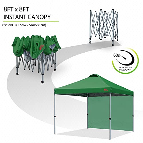 MASTERCANOPY Durable Pop-up Canopy Tent with 1 Sidewall (10'x10',White)