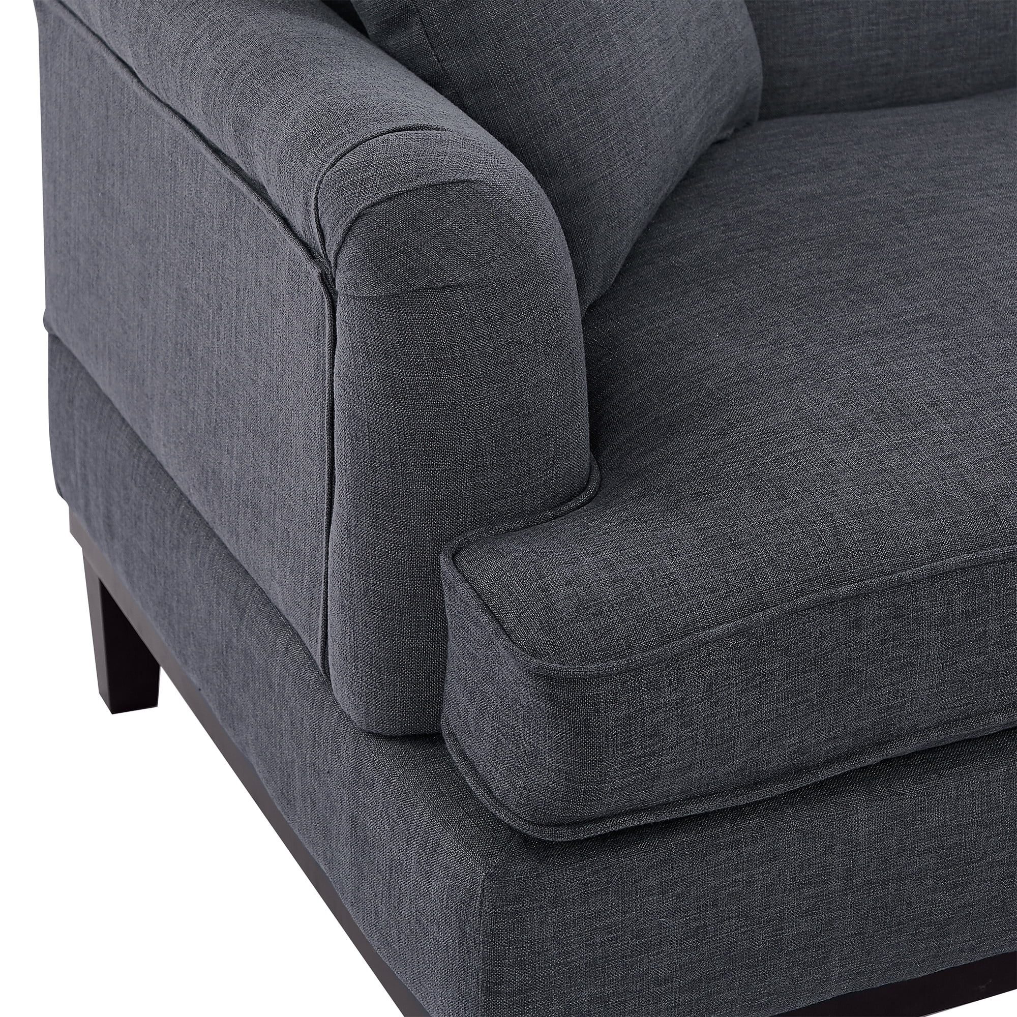Churanty Modern Loveseat Sofa Upholstered Couch with 2 Pillows,Love Seats for Small Spaces Office Apartment,Grey
