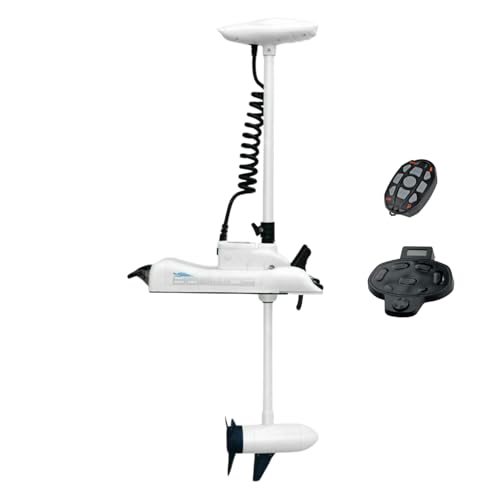 HASWING Electric Trolling Motor – 12V 55LB 54 Inch Shaft Cayman B Bow Mount Boat Fishing Saltwater Freshwater with Remote Control 50700-137W