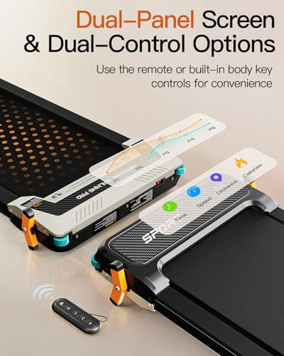 FUNRAY Versatile Walking Pad Treadmill with Incline - Dual-Sided Under Desk Treadmill with Foot Massage