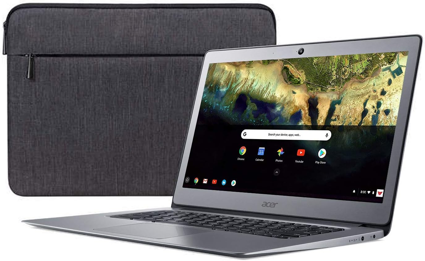 Acer Chromebook 14, Celeron N3160, 14" Full HD, 4GB LPDDR3, 16GB eMMC, CB3-431-C9W7 Bundle, Silver