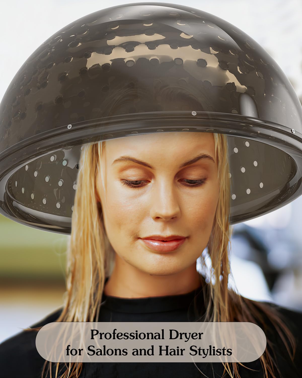 Paddie Professional Portable Hooded Conditioning Salon Hair Dryer 1000W with Stand/Removable Wheels, 60-minute Timer, Temperature Adjustable