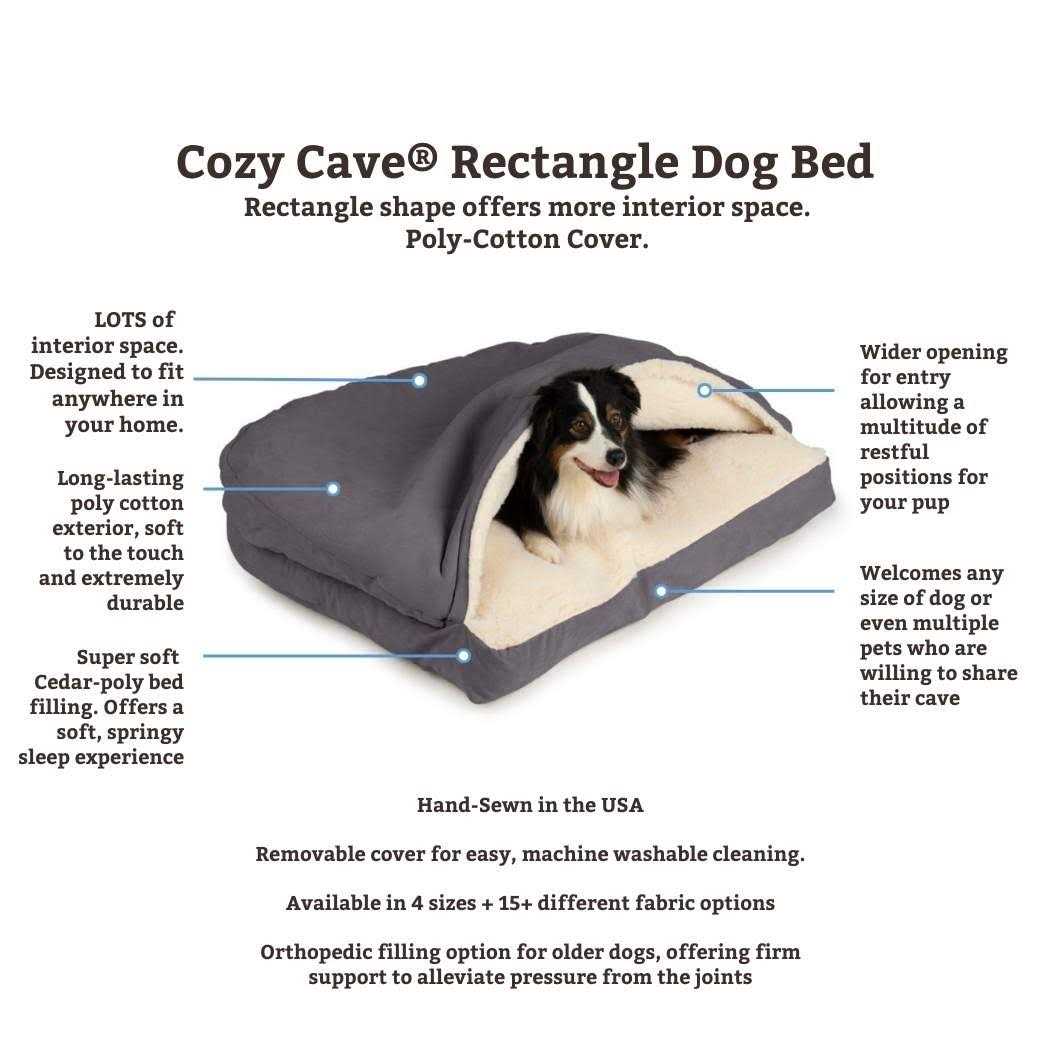 Snoozer Cozy Cave Rectangle Pet Bed - Pet Supplies online store