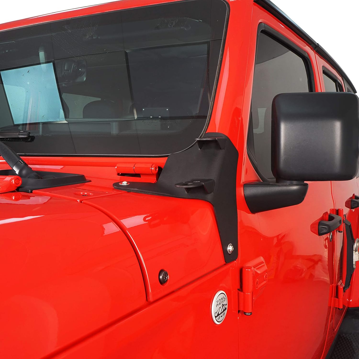 Hooke Road Dual A-Pillar Light Mounting Brackets Compatible with Jeep JL Wrangler / Gladiator JT 2018 2019 2020 2021 2022