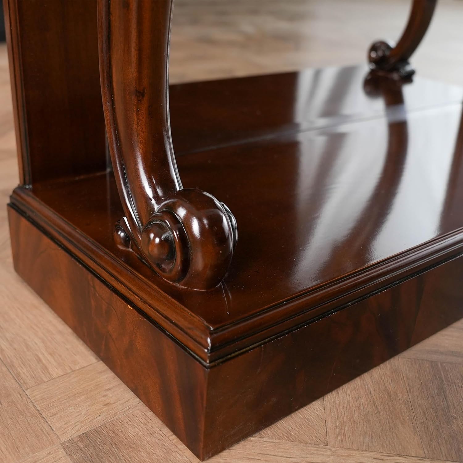NOC051 Mahogany Marble Top Console